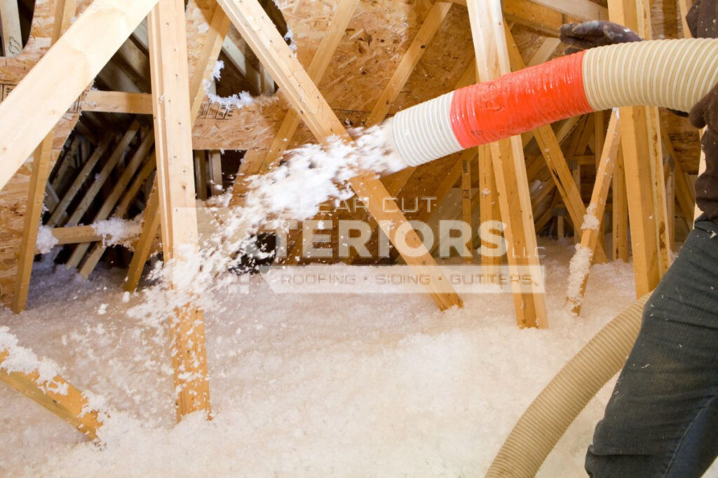 Blown-in attic insulation
