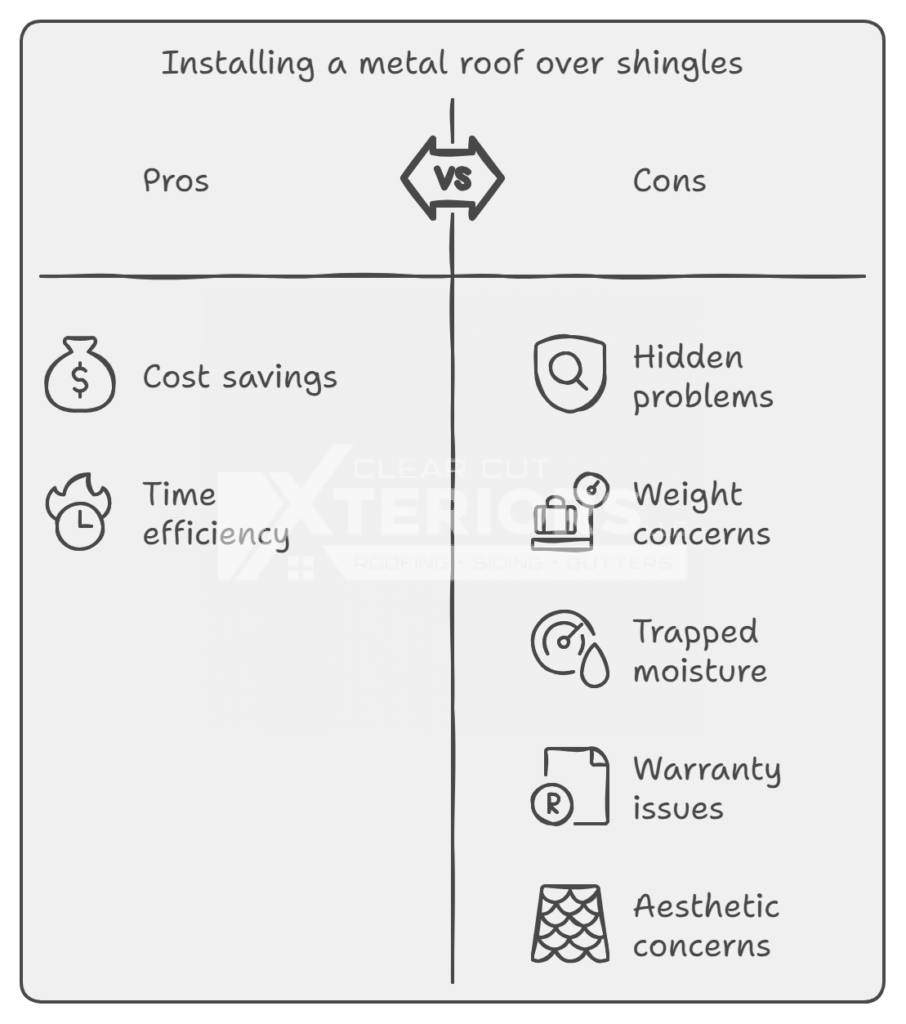 Can You Put A Metal Roof Over Shingles Pros and cons of installing a metal roof over shingles